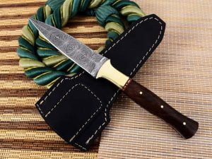 New Handmade Damascus Steel Knife, Throwing Boot Knife