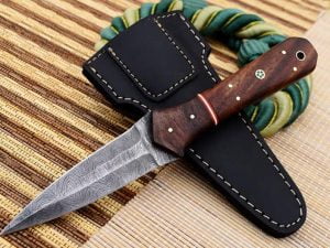 New Custom Hand Made Forged Knife Damascus Steel Boot Throwing Dagger Hunting Knife