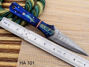 Damacus Steel Boot Throwing Dagger Hunting Knife